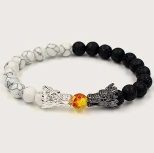 ~Men's Dragon Fireball Stone Beaded Bracelets~